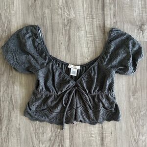 Puff Sleeve Crop Top